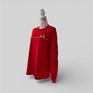 Vintage Columbia Unisex Red Long Sleeve Graphic Tee